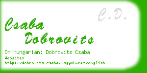 csaba dobrovits business card